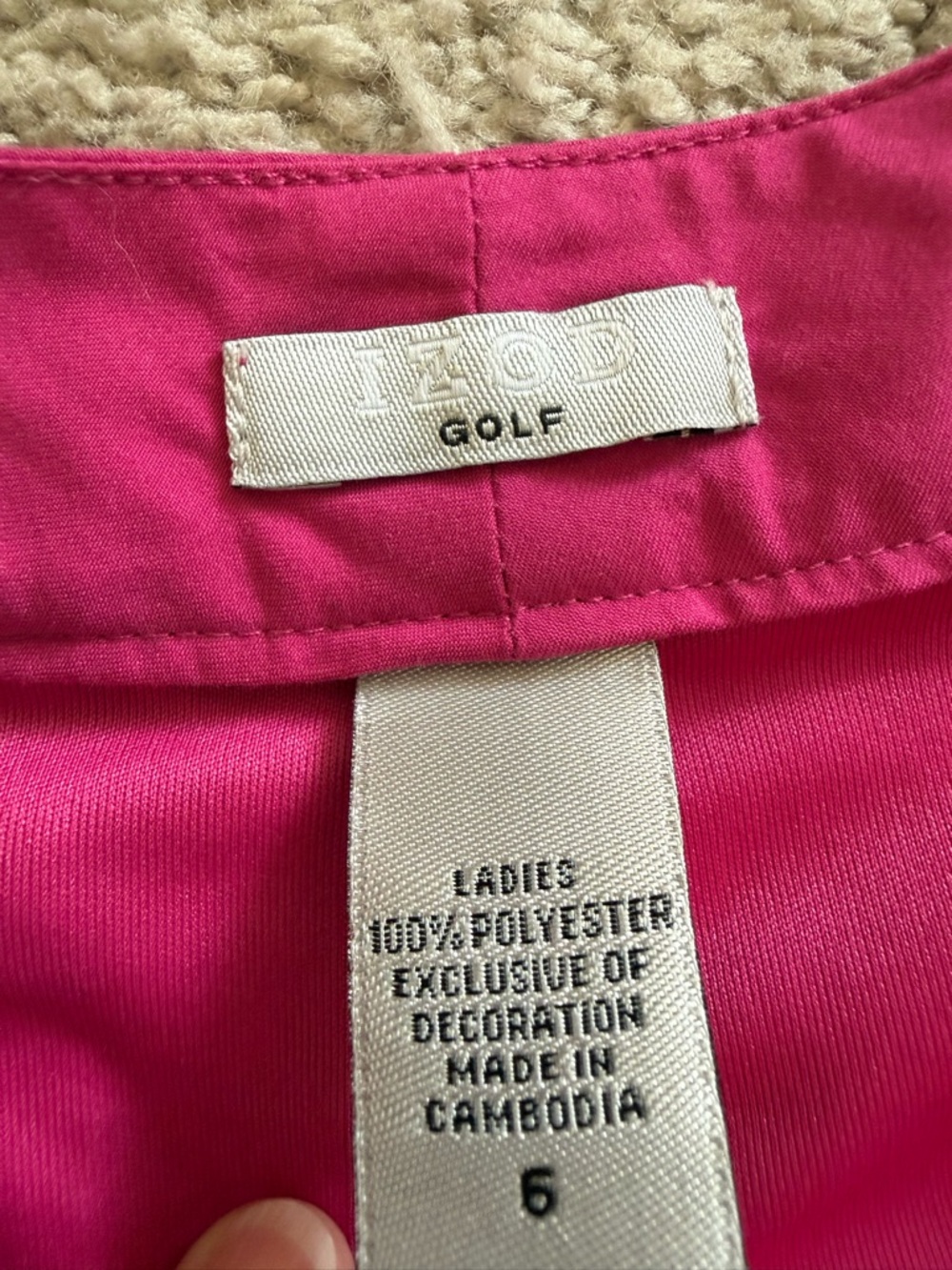 IZOD Golf Bright Pink Ladies Skort - Picture 7 of 7